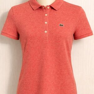 Lacoste Women's Short Sleeve Polo in Coral